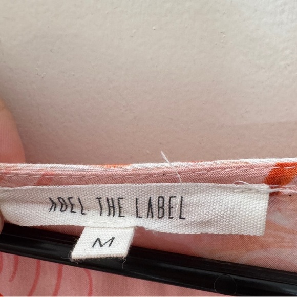 Abel the Label Flower Bomb Pink Orange Tropical Floral High Lo Maxi Dress M - Picture 13 of 14